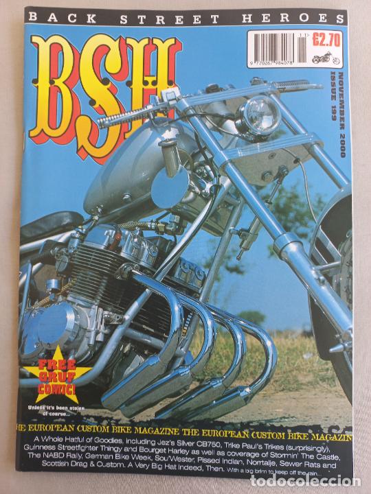 Voitures et Motocyclettes: BSH BACK STREET HEROES Issue No 199 NOVEMBER 2000+COMIC EUROPEAN CUSTOM BIKE MAGAZINE REVISTA MOTOS
