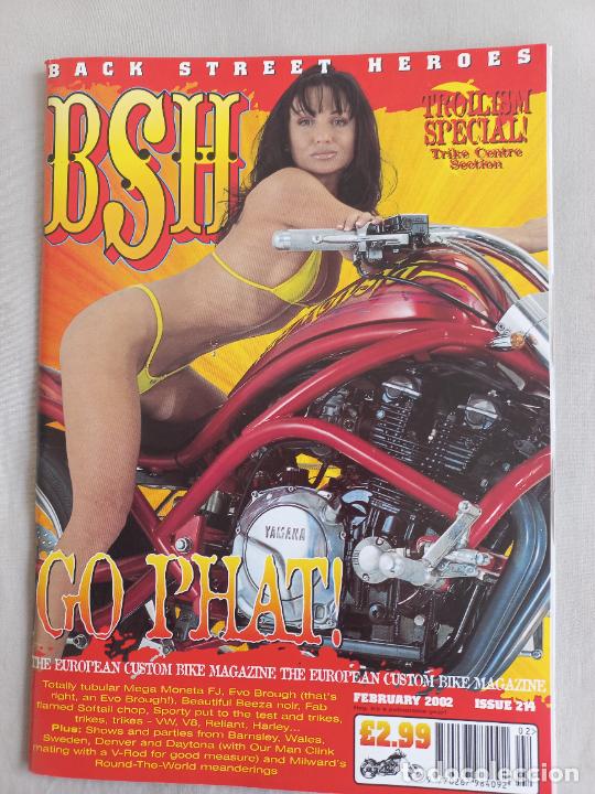 Voitures et Motocyclettes: BSH BACK STREET HEROES Issue No 214 february 2002. THE EUROPEAN CUSTOM BIKE MAGAZINE REVISTA MOTOS