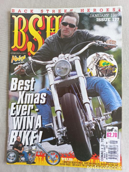 Voitures et Motocyclettes: BSH BACK STREET HEROES Issue No 177 JANUARY 1999. THE EUROPEAN CUSTOM BIKE MAGAZINE REVISTA MOTOS