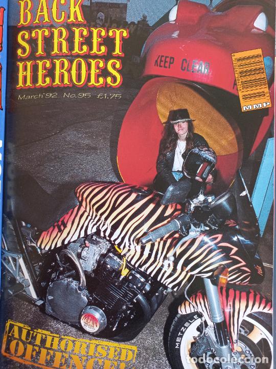 Carros e motociclos: BSH BACK STREET HEROES Issue No 95 MARCH 92 1992. THE EUROPEAN CUSTOM BIKE MAGAZINE REVISTA MOTOS