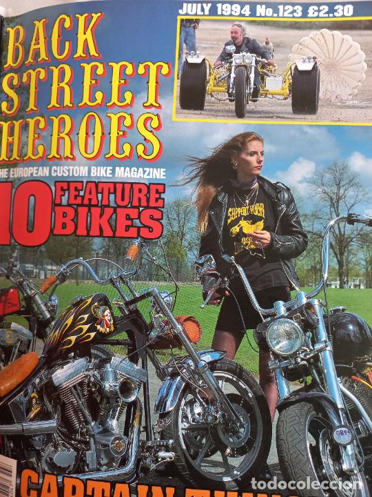 Voitures et Motocyclettes: BSH BACK STREET HEROES Issue No 123 JULY 94 1994. THE EUROPEAN CUSTOM BIKE MAGAZINE REVISTA MOTOS