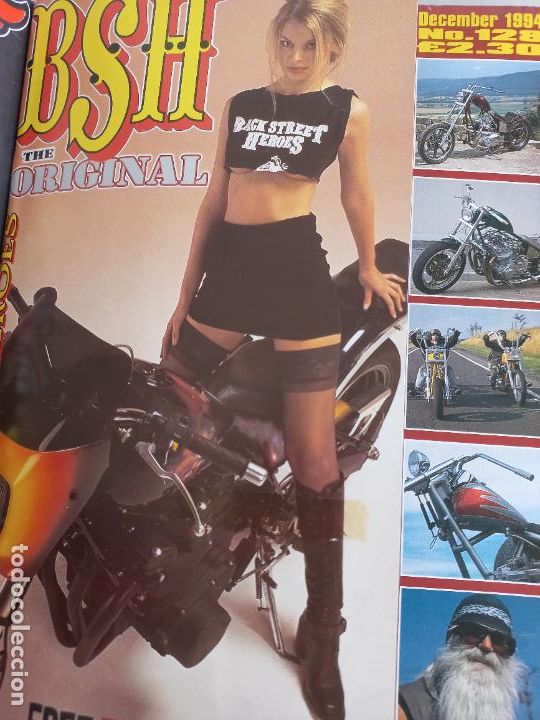 Voitures et Motocyclettes: BSH BACK STREET HEROES Issue No 128 DECEMBER 1994 THE EUROPEAN CUSTOM BIKE MAGAZINE REVISTA MOTOS