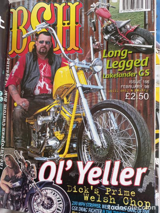 Voitures et Motocyclettes: BSH BACK STREET HEROES Issue No 166 FEBRUARY 98 1998 THE EUROPEAN CUSTOM BIKE MAGAZINE REVISTA MOTO