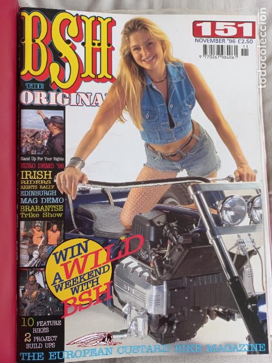 Voitures et Motocyclettes: BSH BACK STREET HEROES Issue No 151 NOVEMBER 96 1996 THE EUROPEAN CUSTOM BIKE MAGAZINE REVISTA MOTO