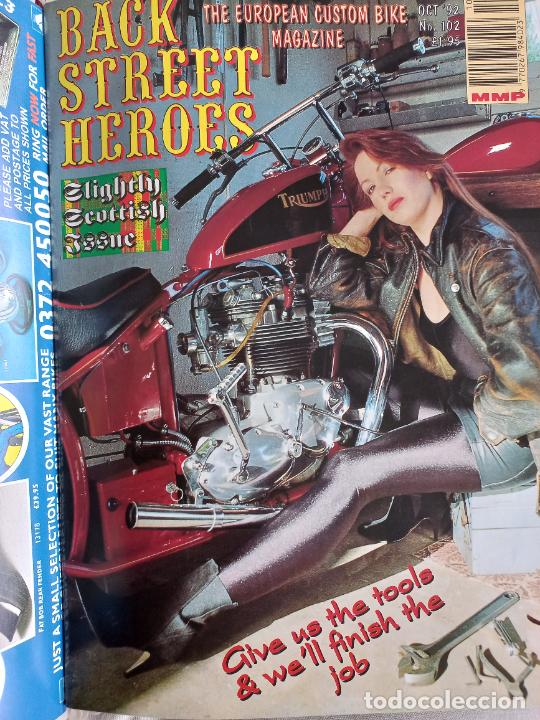 Carros e motociclos: BSH BACK STREET HEROES Issue No 102 OCTOBER 1992 THE EUROPEAN CUSTOM BIKE MAGAZINE CON POSTER MOTO