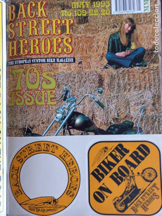 Carros e motociclos: BSH BACK STREET HEROES Issue No 109 MAY 1993 THE EUROPEAN CUSTOM BIKE MAGAZINE CON POSTER+PEGATINAS