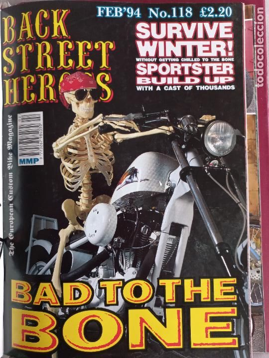 Carros e motociclos: BSH BACK STREET HEROES Issue No 118 FEBRUARY 1994 THE EUROPEAN CUSTOM BIKE MAGAZINE CON POSTER MOTO