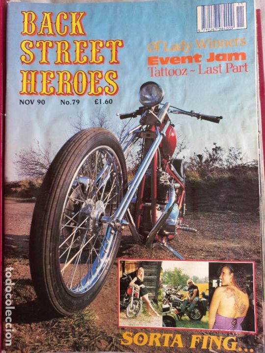 Carros e motociclos: BSH BACK STREET HEROES Issue No 79 NOVEMBER 90 1990 THE EUROPEAN CUSTOM BIKE MAGAZINE REVISTA MOTOS