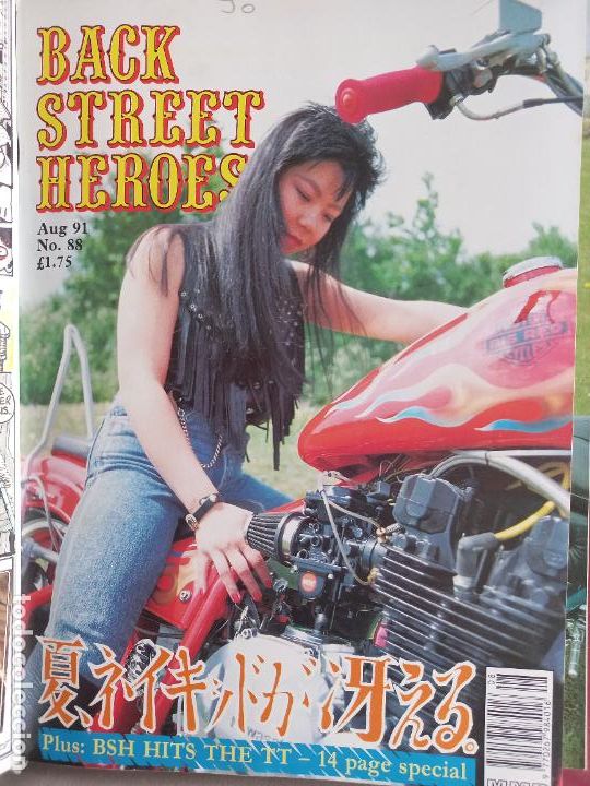 Carros e motociclos: BSH BACK STREET HEROES Issue No 88 AUGUST 91 1991 THE EUROPEAN CUSTOM BIKE MAGAZINE CON POSTER MOTOS