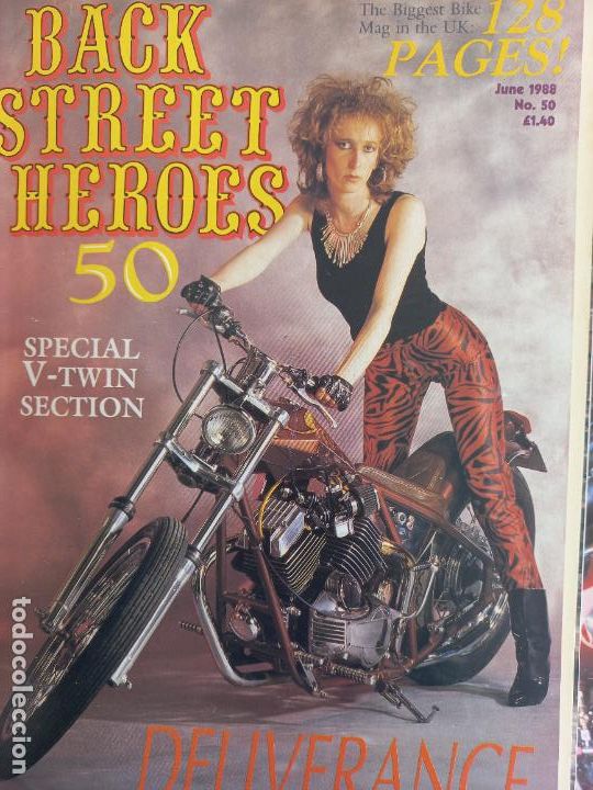 Carros e motociclos: BSH BACK STREET HEROES Issue No 50 JUNE 88 1988 THE EUROPEAN CUSTOM BIKE MAGAZINE CON POSTER MOTOS