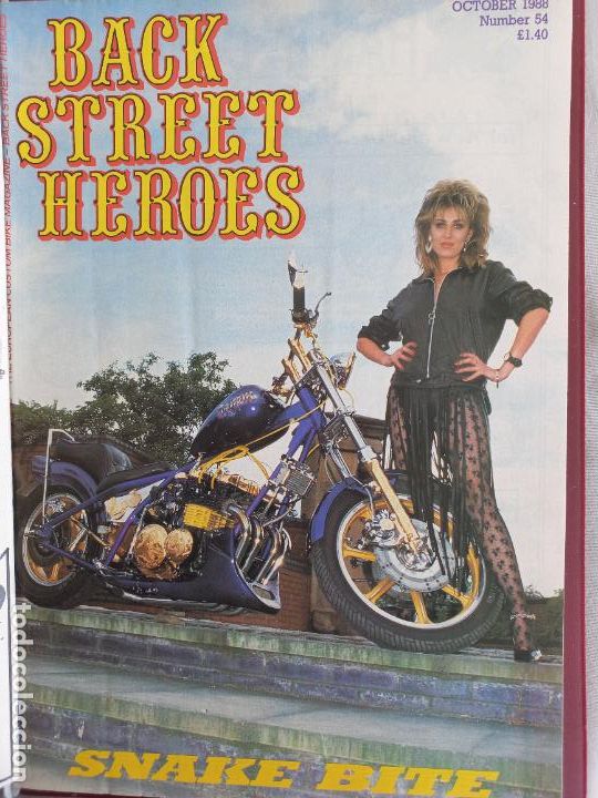Carros e motociclos: BSH BACK STREET HEROES Issue No 54 OCTOBER 1988 THE EUROPEAN CUSTOM BIKE MAGAZINE CON POSTER MOTOS