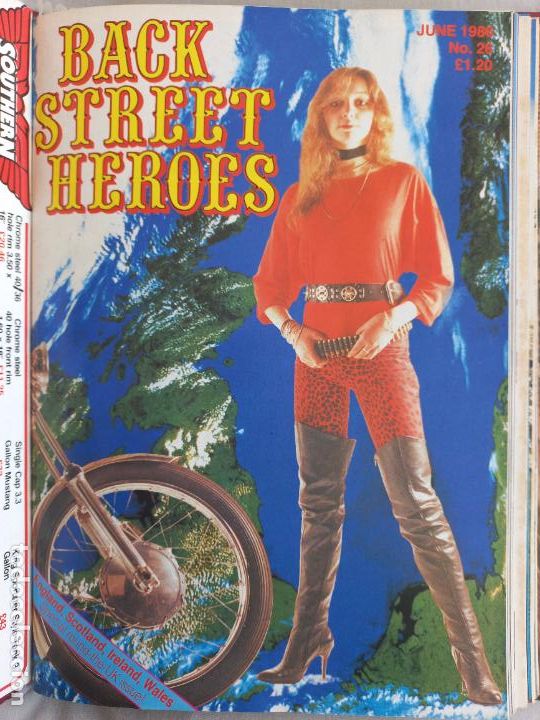 Carros e motociclos: BSH BACK STREET HEROES Issue No 26 JUNE 1986 THE EUROPEAN CUSTOM BIKE MAGAZINE CON POSTER MOTOS