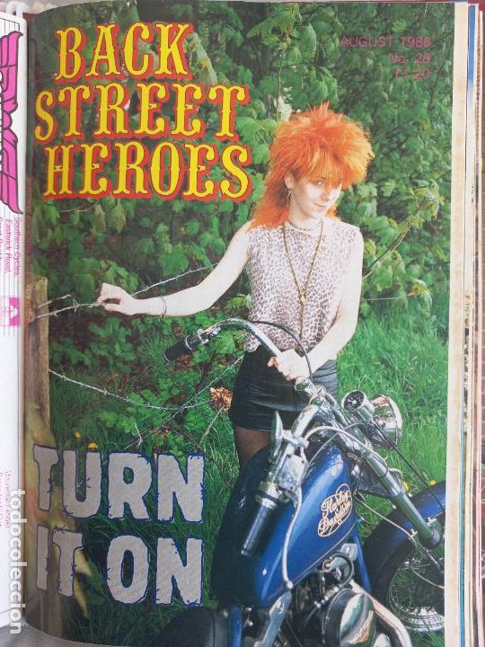 Carros e motociclos: BSH BACK STREET HEROES Issue No 28 AUGUST 1986 THE EUROPEAN CUSTOM BIKE MAGAZINE CON POSTER MOTOS