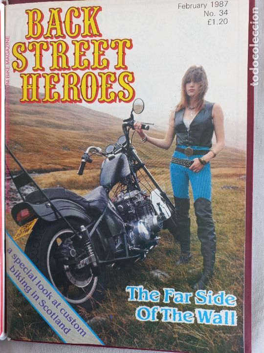 Carros e motociclos: BSH BACK STREET HEROES Issue No 34 FEBRUARY 1987 THE EUROPEAN CUSTOM BIKE MAGAZINE CON POSTER MOTOS
