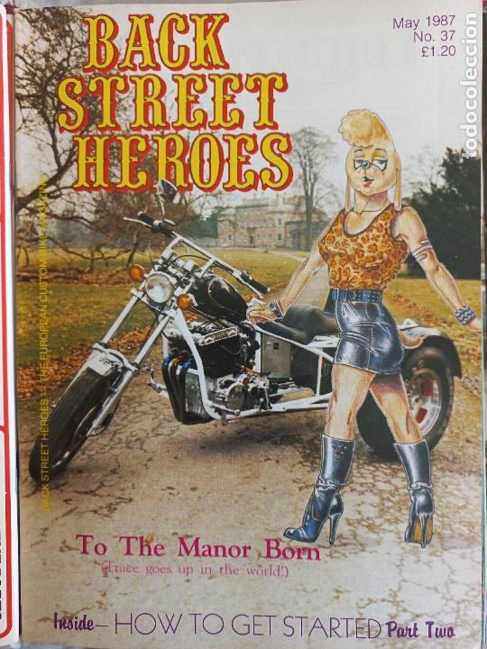 Carros e motociclos: BSH BACK STREET HEROES Issue No 37 MAY 1987 THE EUROPEAN CUSTOM BIKE MAGAZINE CON POSTER MOTOS