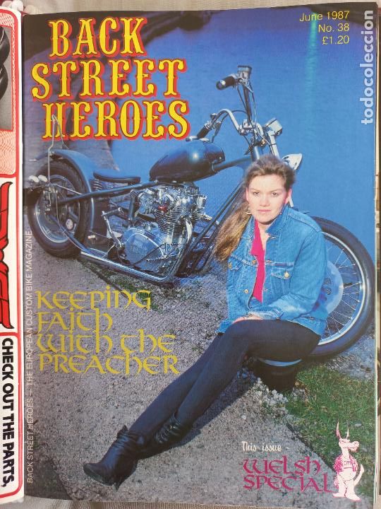 Carros e motociclos: BSH BACK STREET HEROES Issue No 38 JUNE 1987 THE EUROPEAN CUSTOM BIKE MAGAZINE CON POSTER MOTOS