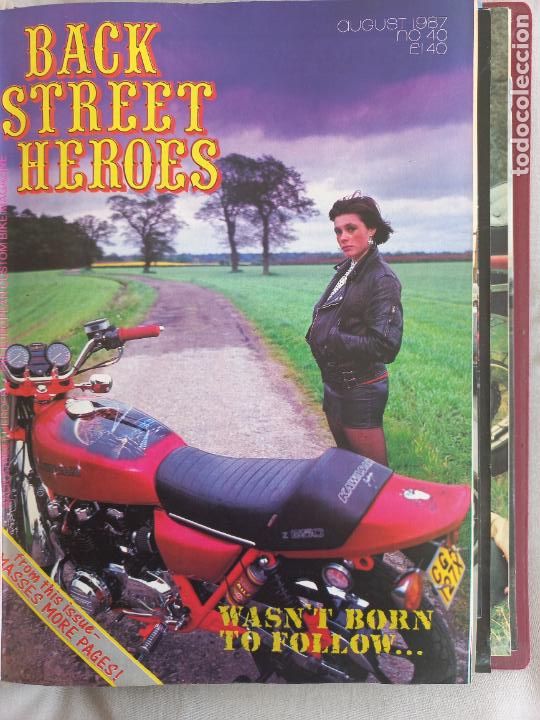 Carros e motociclos: BSH BACK STREET HEROES Issue No 40 AUGUST 1987 THE EUROPEAN CUSTOM BIKE MAGAZINE CON POSTER MOTOS