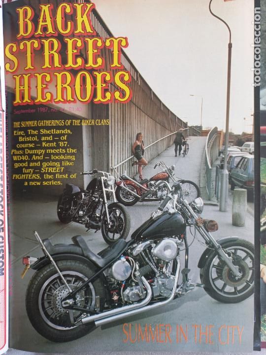 Carros e motociclos: BSH BACK STREET HEROES Issue No 41 SEPTEMBER 1987 THE EUROPEAN CUSTOM BIKE MAGAZINE CON POSTER MOTOS