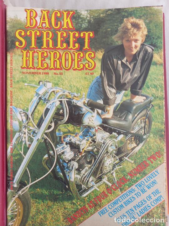 Carros e motociclos: BSH BACK STREET HEROES Issue No 55 NOVEMBER 1988 THE EUROPEAN CUSTOM BIKE MAGAZINE CON POSTER MOTOS