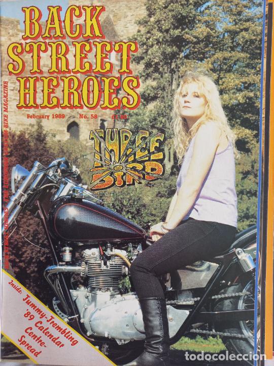Carros e motociclos: BSH BACK STREET HEROES Issue No 58 FEBRUARY 1989 THE EUROPEAN CUSTOM BIKE MAGAZINE CON POSTER MOTOS