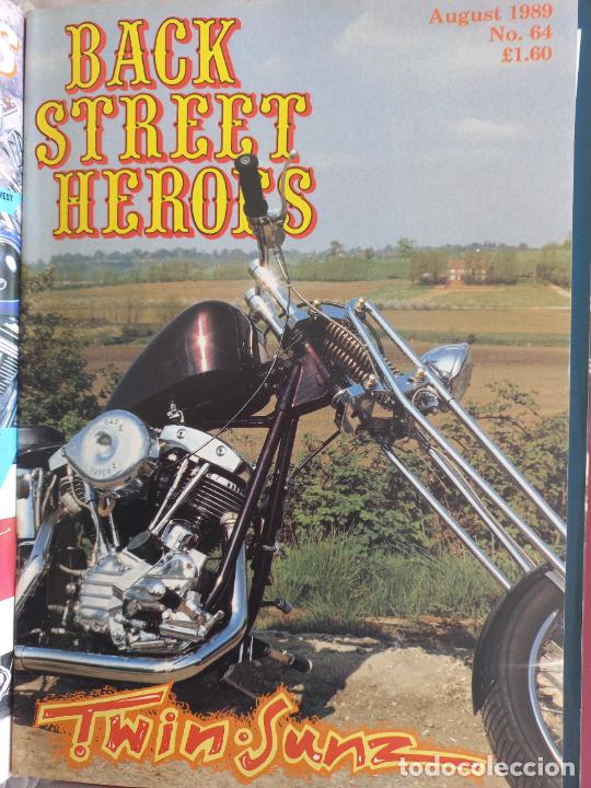 Carros e motociclos: BSH BACK STREET HEROES Issue No 64 AUGUST 1989 THE EUROPEAN CUSTOM BIKE MAGAZINE CON POSTER MOTOS