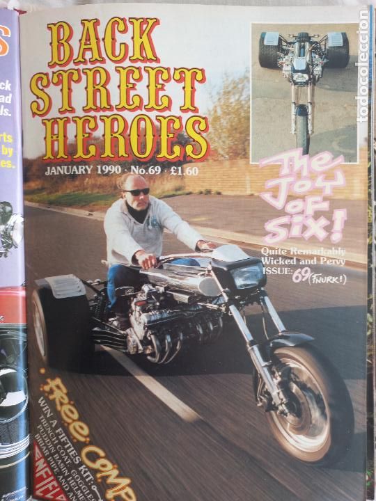 Voitures et Motocyclettes: BSH BACK STREET HEROES Issue No 69 january 1990 THE EUROPEAN CUSTOM BIKE MAGAZINE CON POSTER MOTOS