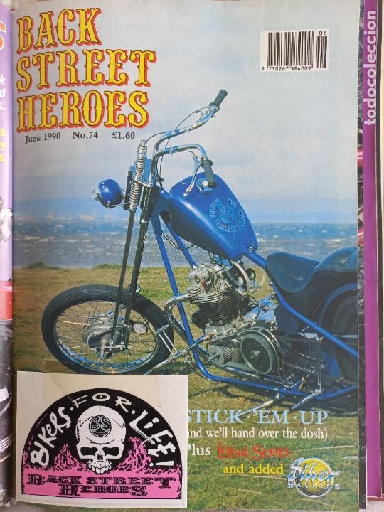 Voitures et Motocyclettes: BSH BACK STREET HEROES Issue No 74 JUNE 1990 THE EUROPEAN CUSTOM BIKE MAGAZINE CON POSTER MOTOS