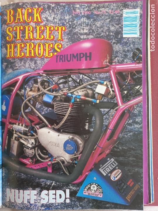 Voitures et Motocyclettes: BSH BACK STREET HEROES Issue No 75 july 1990 THE EUROPEAN CUSTOM BIKE MAGAZINE CON POSTER MOTOS
