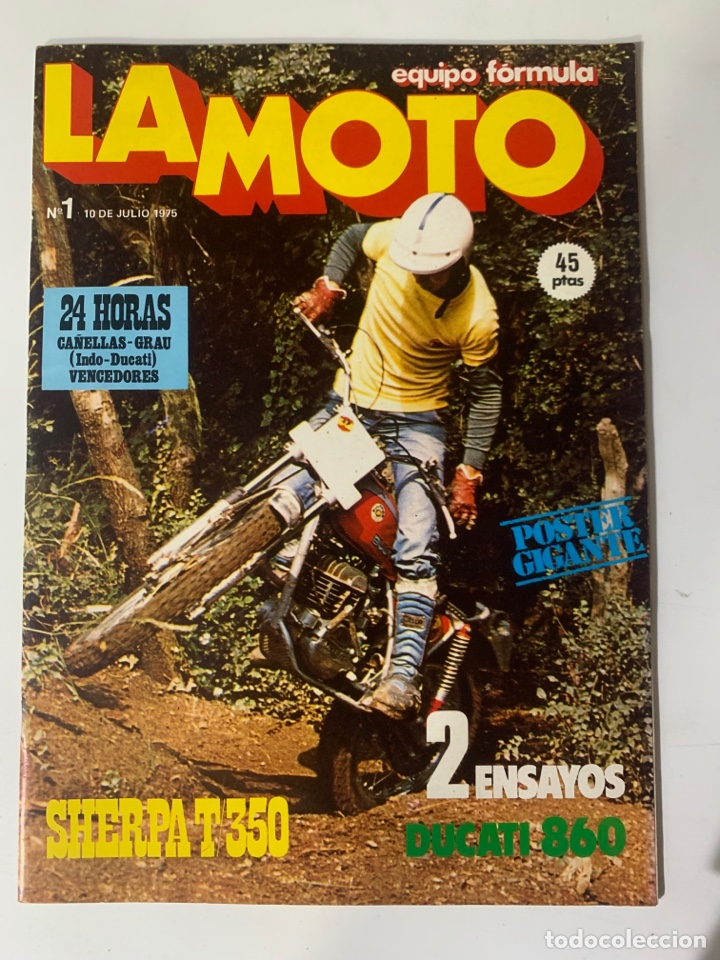 Voitures et Motocyclettes: REVISTA LA MOTO EQUIPO FORMULA N&ordm; 1 JULIO 1975 SHERPA T 350