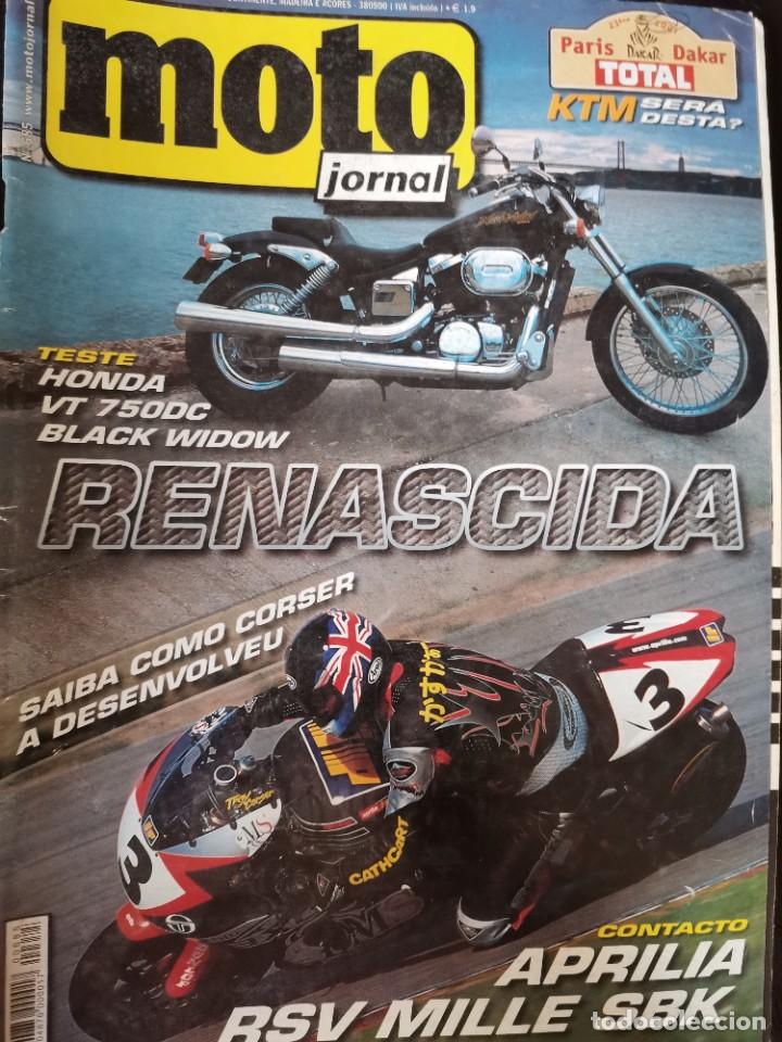 Voitures et Motocyclettes: 2001 REVISTA MOTO JORNAL - PARIS DAKAR - TESTE HONDA VT 750 DC BLACK WIDOW - APRILIA RSV MILLE SBK