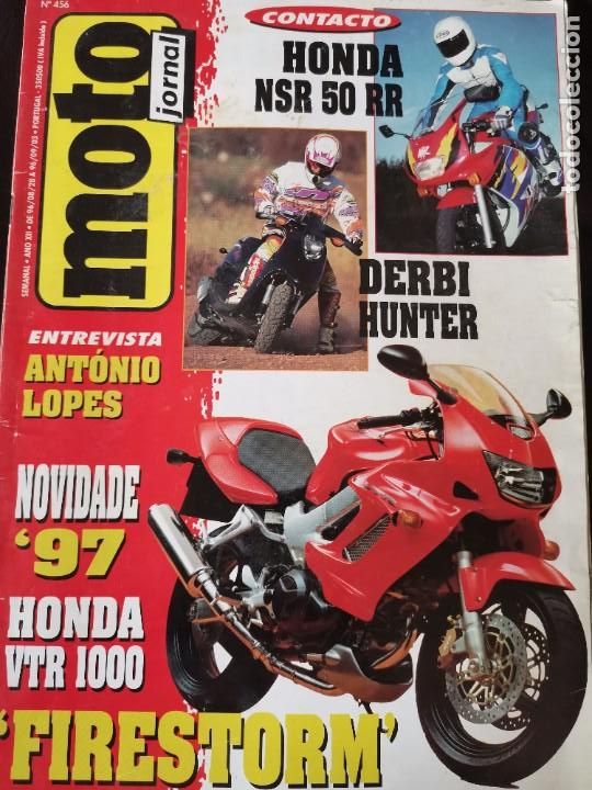 Cars and Motorcycles: 1996 REVISTA MOTO JORNAL - HONDA NSR 50 RR - BERBI HUNTER - HONDA VTR 1000