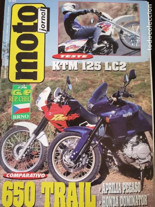 Cars and Motorcycles: 1996 REVISTA MOTO JORNAL -KTM 125 LC2 - COMPARATIVO APRILIA PEGASO VS HONDA DOMINATOR