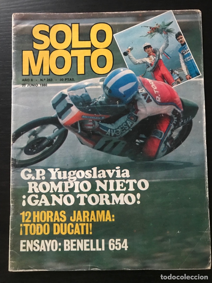 Cars and Motorcycles: SOLO MOTO N&ordm; 243 - JUNIO 1980 - BENELLI 654 / DUCATI JARAMA / PUCH MONZA L