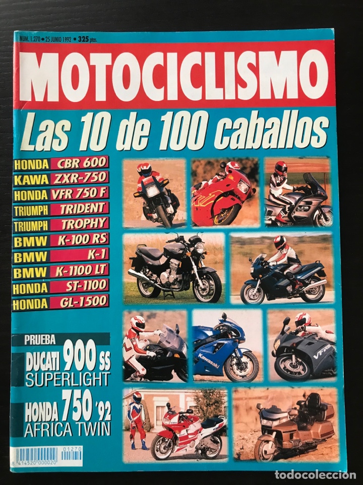 Cars and Motorcycles: MOTOCICLISMO N&ordm; 1270 - JUN 1992 - DUCATI 900 SS SUPERLIGHT / HONDA XRV 750 AFRICA TWIN / ISLA MAN