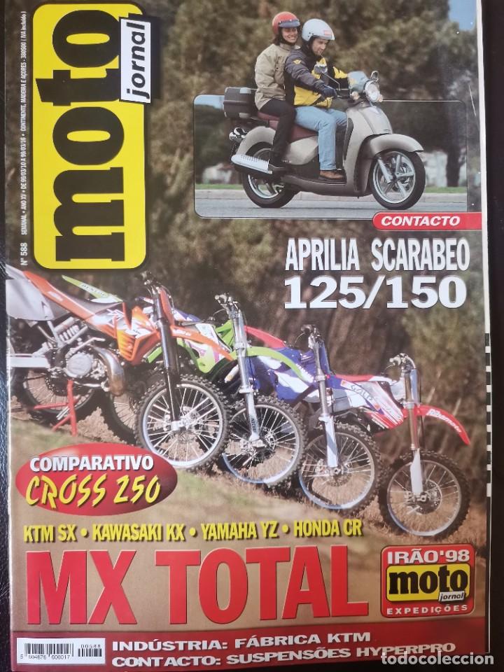 Cars and Motorcycles: 1999 REVISTA MOTO JORNAL - APRILIA SCARABEO 125/150 - COMPARATIVO CROSS 250 - FABRICA KTM