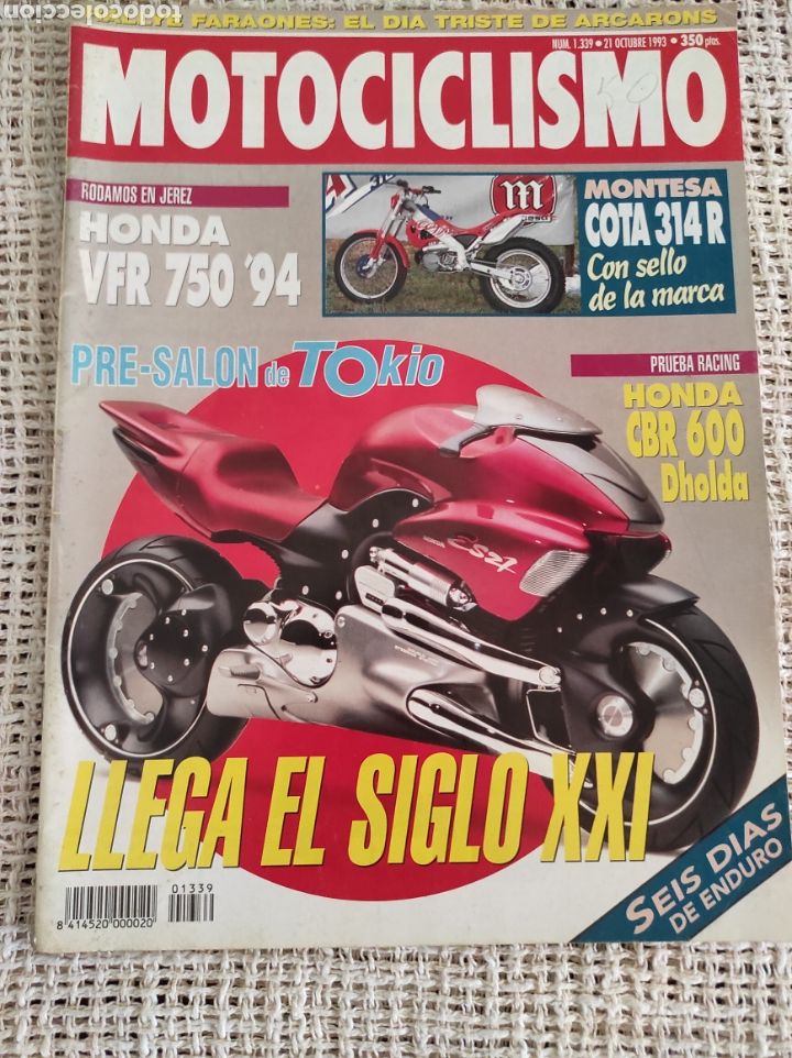 Coches y Motocicletas: MOTOCICLISMO N&deg; 1339 A&Ntilde;O 1993 HONDA VFR 750, MONTESA COTA 314R, HONDA CBR 600, ENDURO,