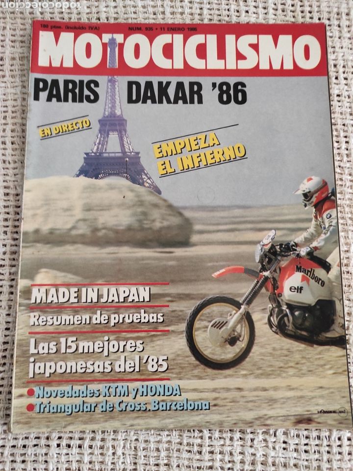 Cars and Motorcycles: MOTOCICLISMO N&ordm; 935 A&Ntilde;O 1986 PARIS DAKAR 86, MADE IN JAPAN ,LAS 15 MEJORES JAPONESAS DEL 85