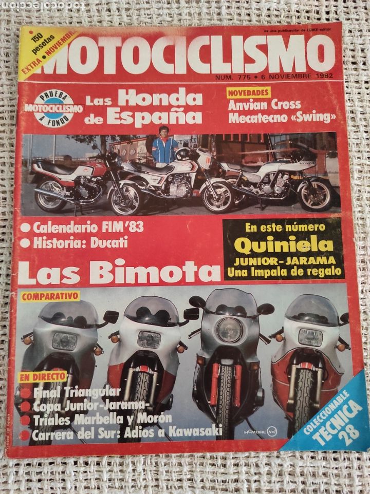 Cars and Motorcycles: MOTOCICLISMO N&ordm; 775 A&Ntilde;O 1982 - HONDA CB 900 F / HISTORIA DUCATI / BIMOTA KB2 KB3 SB3 HB2 / ANVIAN
