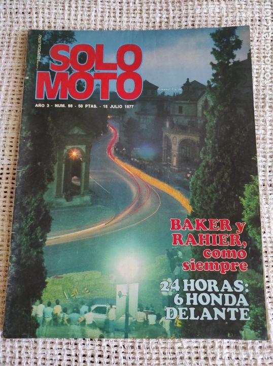 Cars and Motorcycles: SOLO MOTO N&ordm; 98 A&Ntilde;O 1977 -24 HORAS DE MONTJUICH, CON POSTER - Motos y Motocicletas