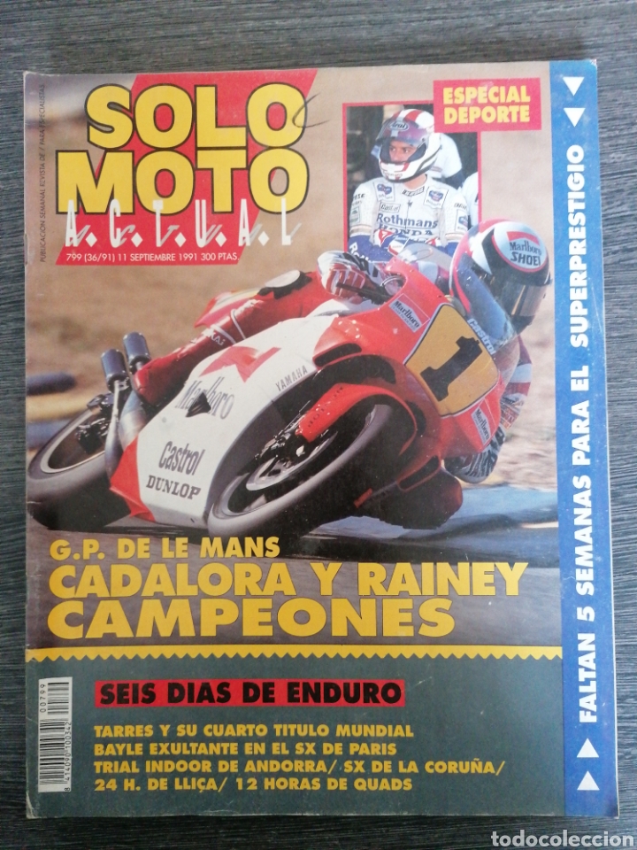 Automobili e Motociclette: SOLO MOTO ACTUAL 799 1991 JORDI TARRES / GP LE MANS / SEIS DIAS ENDURO / TRIAL