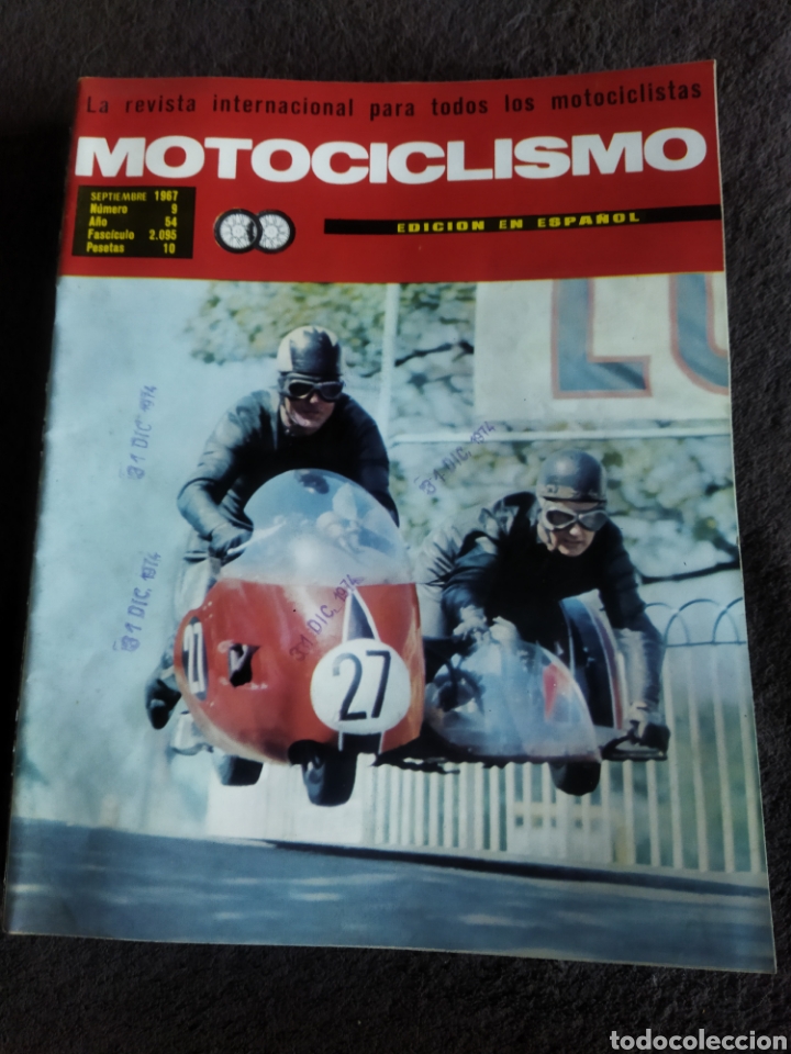 Voitures et Motocyclettes: Vespa ,Motociclismo , septiembre 1967 , n&deg;9 , ver descripci&oacute;n