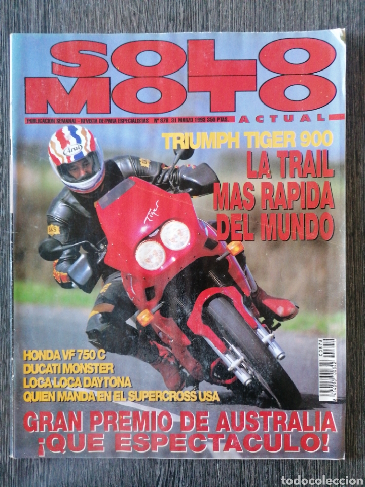 Voitures et Motocyclettes: SOLO MOTO ACTUAL 878 1993 TRIUMPH TIGER 900, HONDA VF 750 C, DUCATI MONSTER, DAYTONA