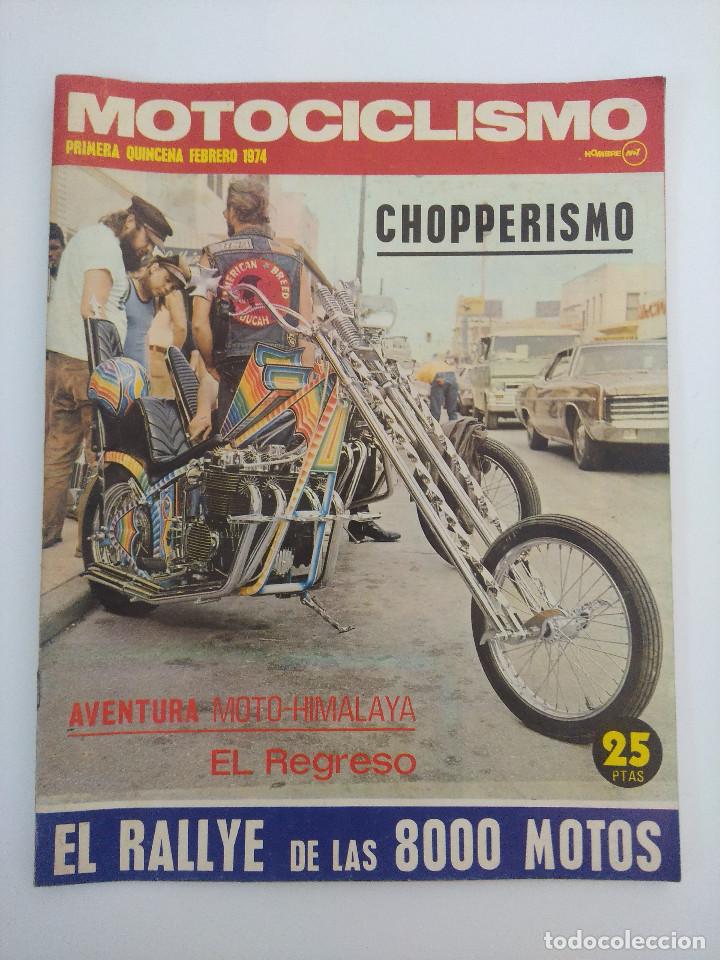 Cars and Motorcycles: REVISTA MOTOCICLISMO/PRIMERA QUINCENA DE FEBRERO 1974/POSTER JACK FINDLAY-THIERRY TCHERNINE.