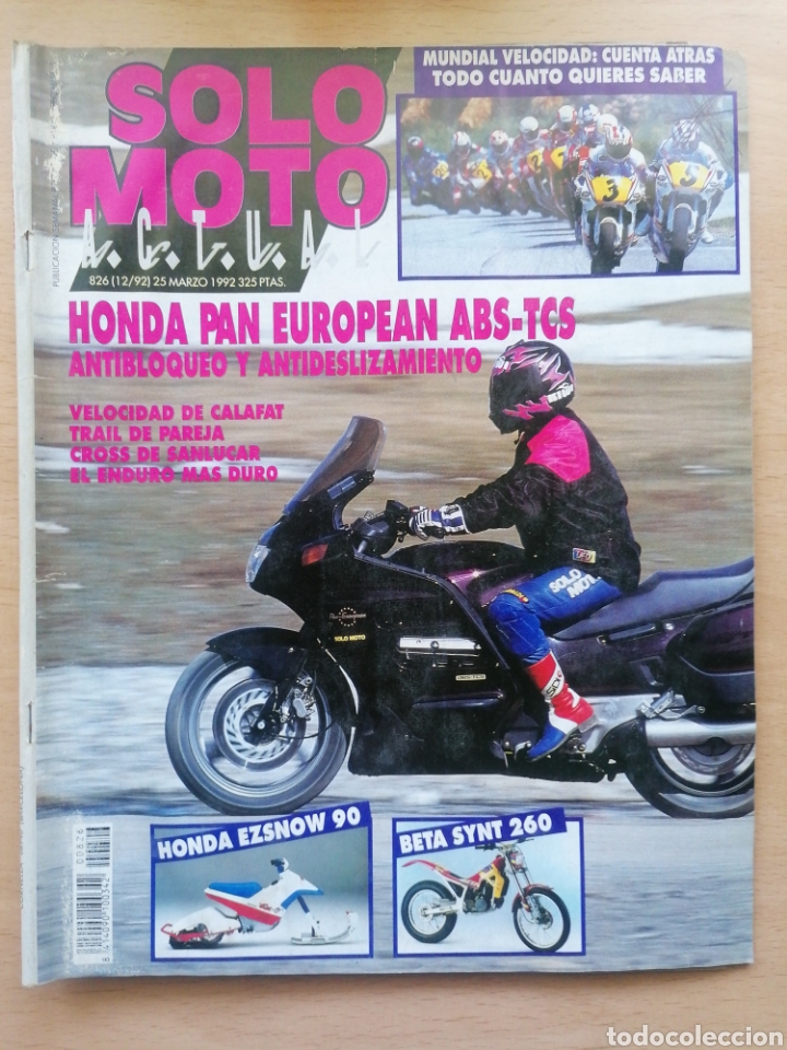 Coches y Motocicletas: SOLO MOTO ACTUAL 826 1992 HONDA EZSNOW 90, BETA SYNT 260, ALBERTO PUIG, KAWASAKI KAZE-11
