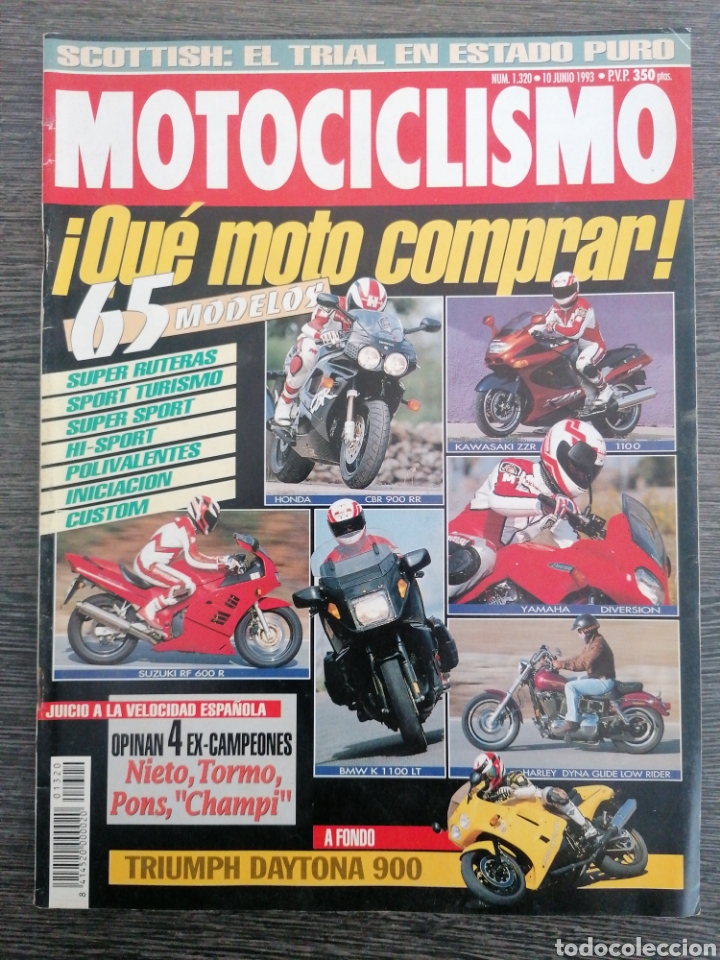 Coches y Motocicletas: MOTOCICLISMO 1320 1993. TRIUMPH DAYTONA 900. SUZUKI ADRESS 100. JOHN KOCINSKI, HONDA CBR 900, BMW K