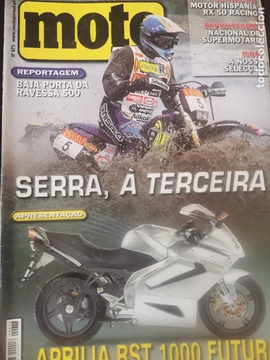 Cars and Motorcycles: 2000 REVISTA MOTO JORNAL - BAJA PORTA DA RAVESSA 500 - MOTOR HISPANIA RX 50 RACING - APRILIA RST