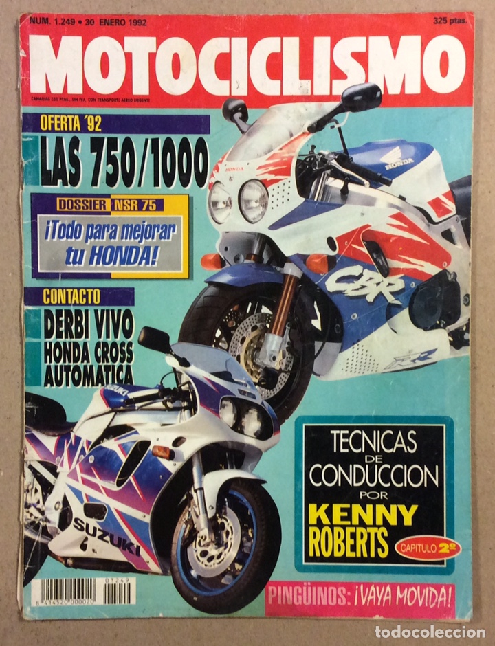 Automobili e Motociclette: MOTOCICLISMO N&deg; 1249 (1992). DOSSIER HONDA NSR 250, LAS 750/1100, HONDA CROSS, T&Eacute;CNICAS CONDUCCI&Oacute;N