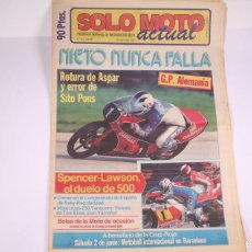 Coches y Motocicletas: PERIÓDICO SEMANAL DE INFORMACIÓN - SOLO MOTO ACTUAL Nº 431 - AÑO 1984. Lote 364644941