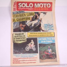 Coches y Motocicletas: PERIÓDICO SEMANAL DE INFORMACIÓN - SOLO MOTO ACTUAL Nº 445 - AÑO 1984. Lote 364659771