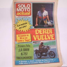 Coches y Motocicletas: PERIÓDICO SEMANAL DE INFORMACIÓN - SOLO MOTO ACTUAL Nº 406 - AÑO 1983. Lote 364723226